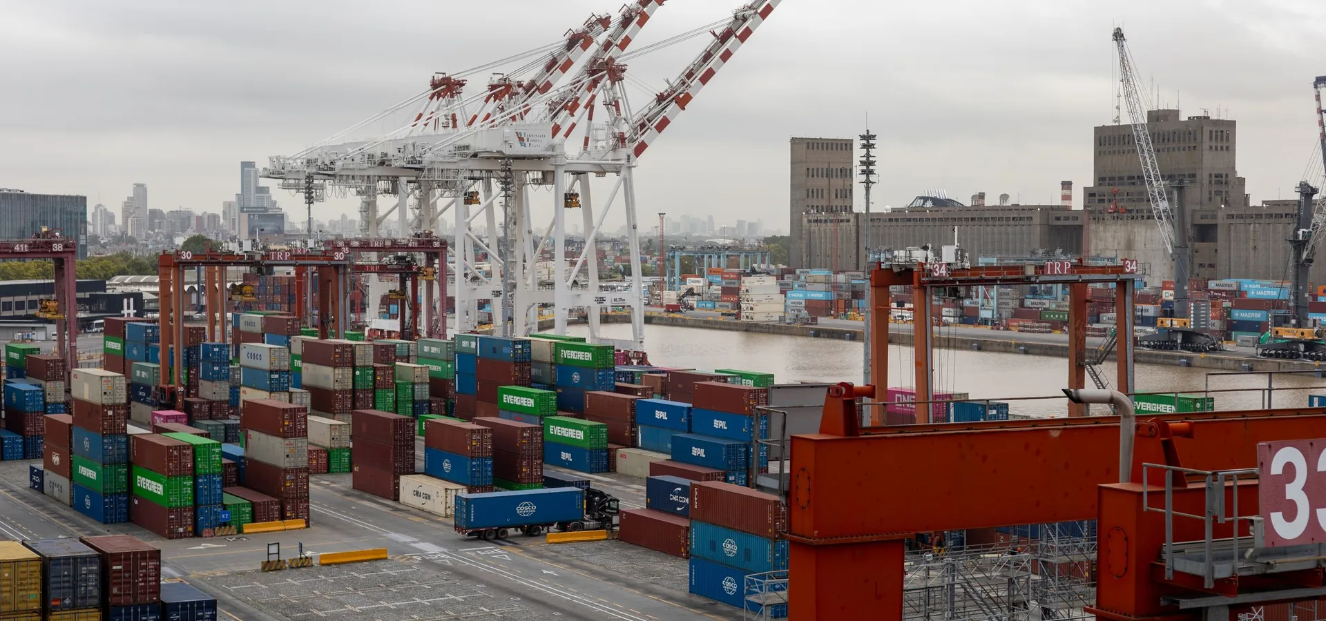 Container port aerial view for China to USA shipping cost guide